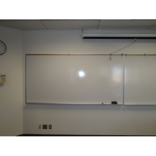 119" x 48" Whiteboard w Chrome Border & Bottom Tray Allsold